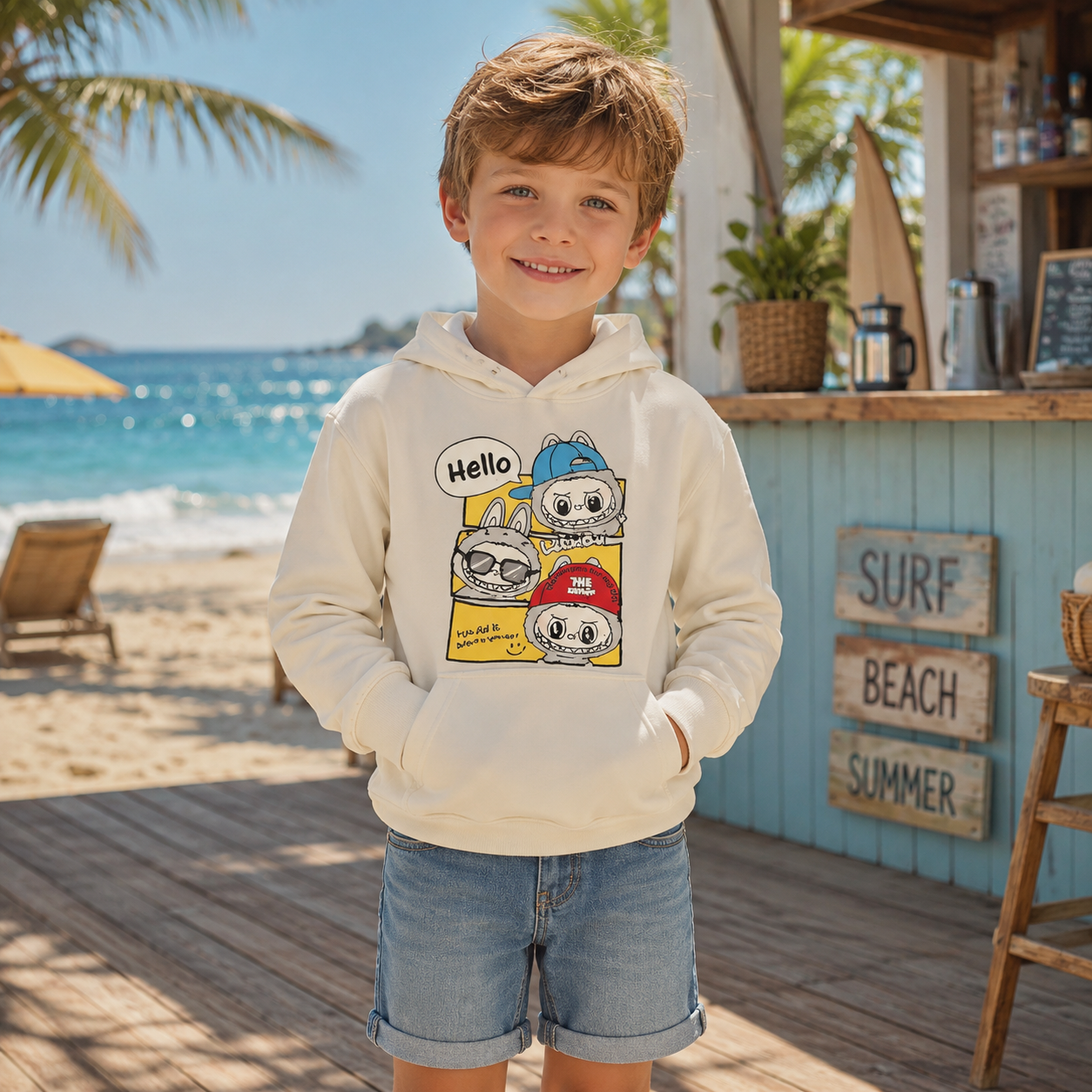 Sweatshirt Labubu com Capuz