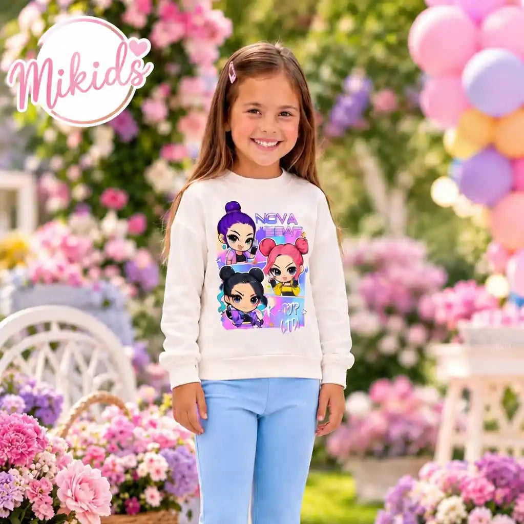 Girls' Colorful Set | Jumper + Flare Trousers