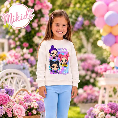 Girls' Colorful Set | Jumper + Flare Trousers
