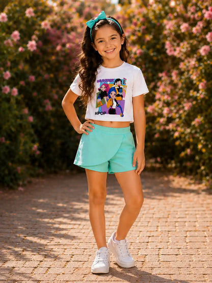 Conjunto K-Pop Menina – Estilo, Conforto e Diversão
