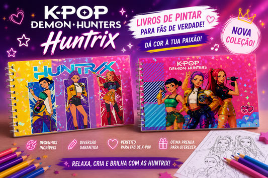 Cadernos de pintar HUNTRIX