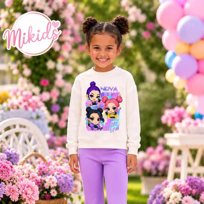 Girls' Colorful Set | Jumper + Flare Trousers