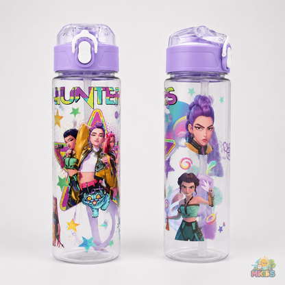 Garrafa K-Pop Demon Hunters com Palhinha – 700ml