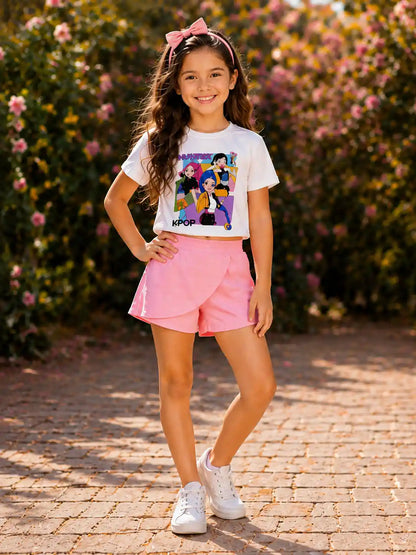 Conjunto K-Pop Menina – Estilo, Conforto e Diversão
