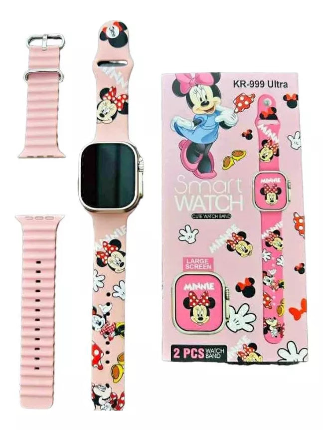 Relógio  Watch  Band Minnie Rosa