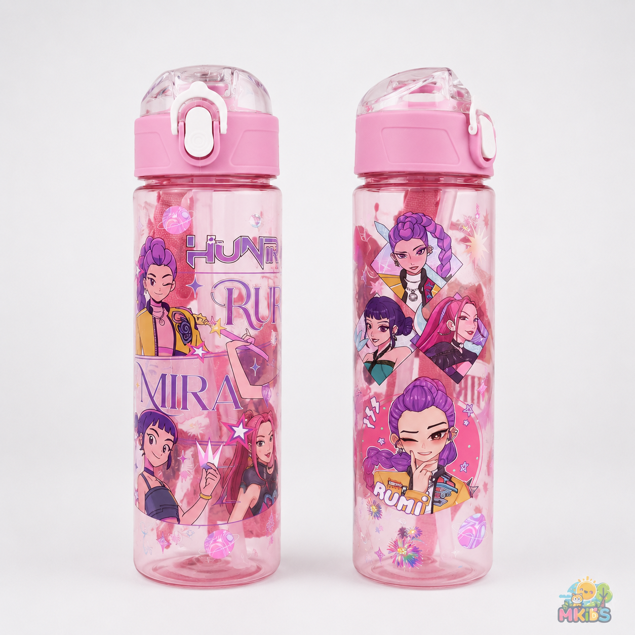 Garrafa K-Pop Demon Hunters com Palhinha – 700ml