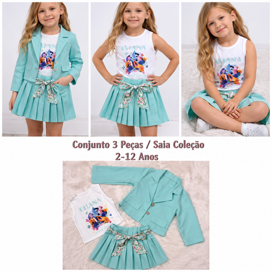 Conjunto 3 Peças Menina – Coleção Fashion