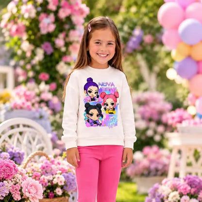 Girls' Colorful Set | Jumper + Flare Trousers