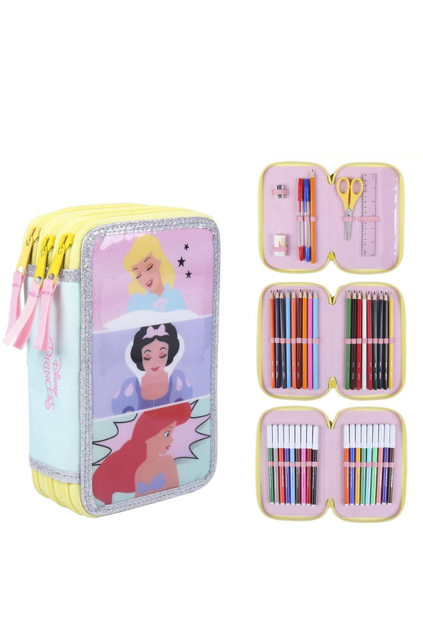 Estojo Triplo Princesas Disney Giotto