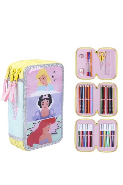 Estojo Triplo Princesas Disney Giotto