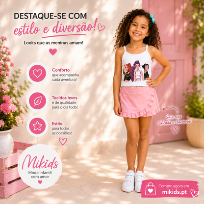 Conjunto saia calção K POP